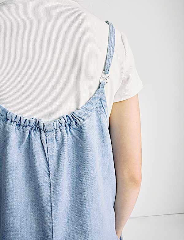 Pure Cotton Wide Leg Jumpsuit (6-16 Yrs) - HR