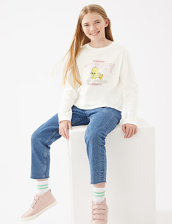 Pure Cotton Looney Tunes™ Long Sleeve Top