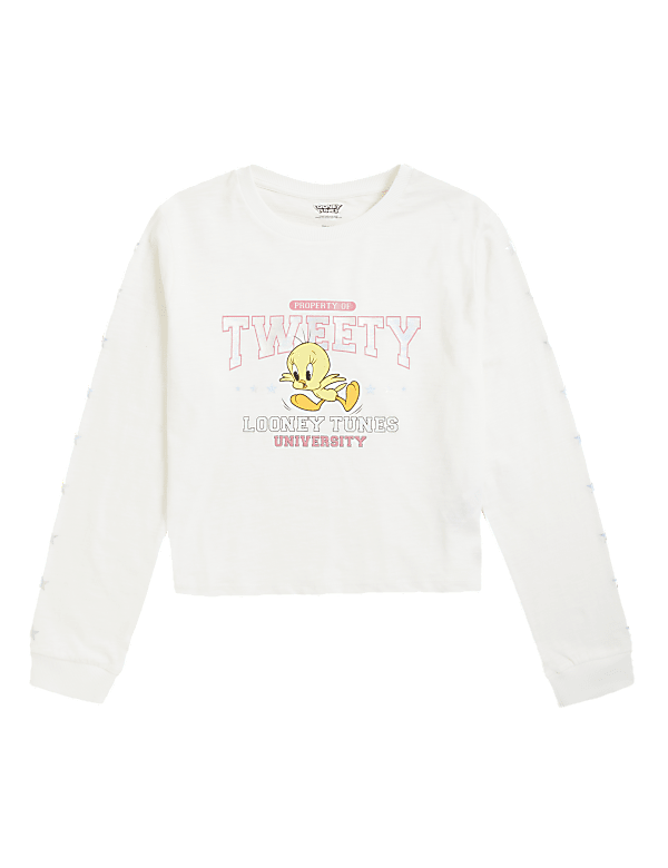 Pure Cotton Looney Tunes™ Long Sleeve Top
