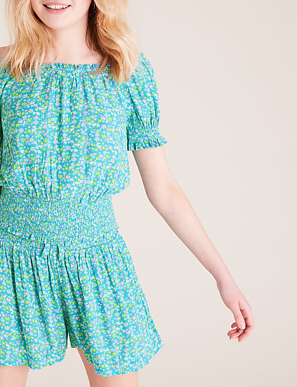 Floral Shirred Top (6-16 Yrs)