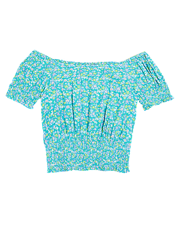 Floral Shirred Top (6-16 Yrs)