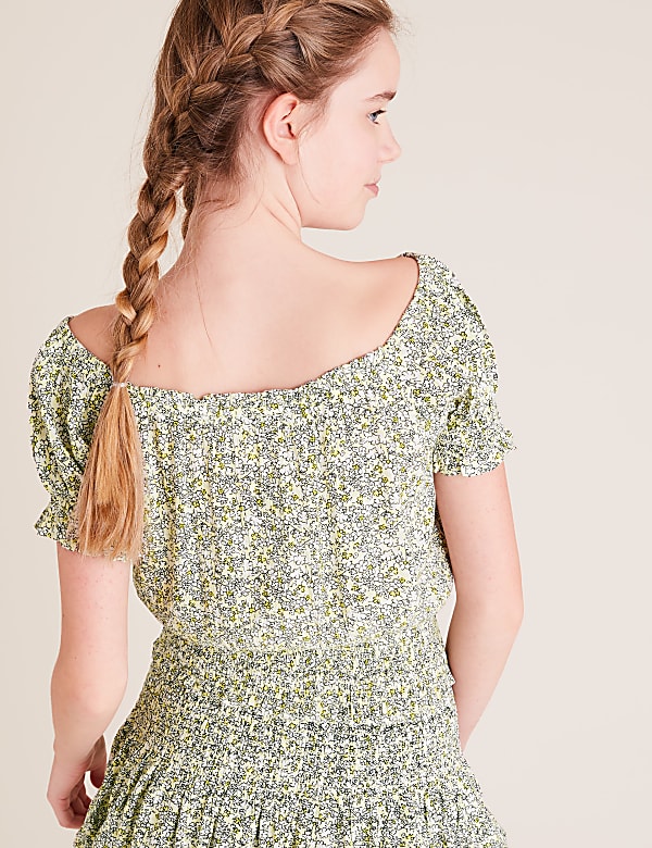 Floral Shirred Top (6-16 Yrs)