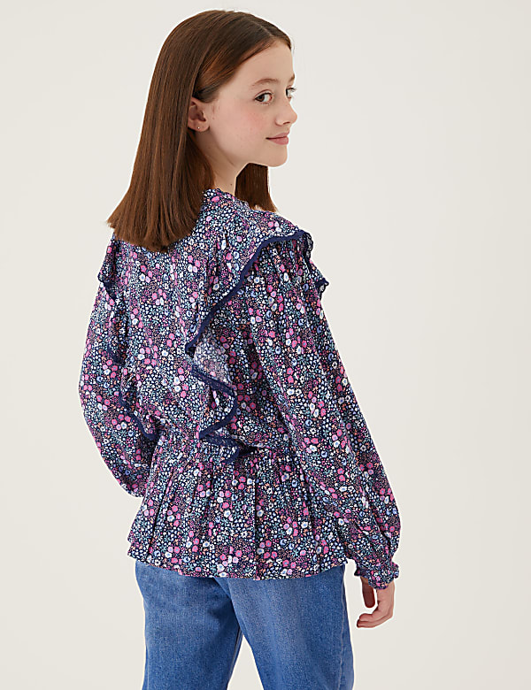 Floral Frill Blouse (6-16 Yrs)