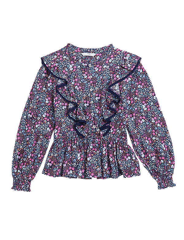 Floral Frill Blouse (6-16 Yrs)