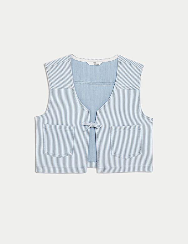 Denim Striped Waistcoat (6-16 Yrs) - HU