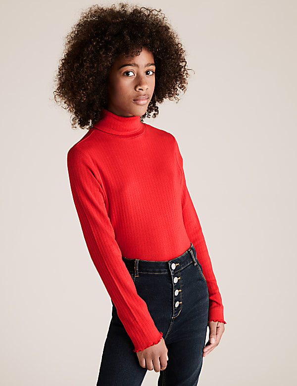 Marks and spencer roll neck top deals