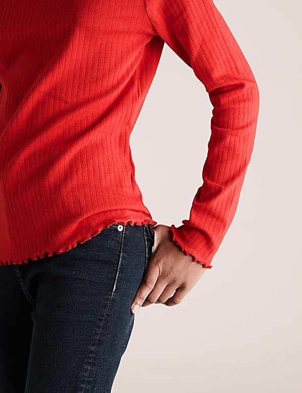 Cotton Roll Neck Top (6-16 Yrs)