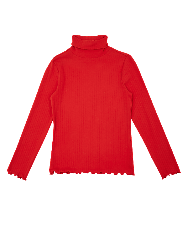 Cotton Roll Neck Top (6-16 Yrs)