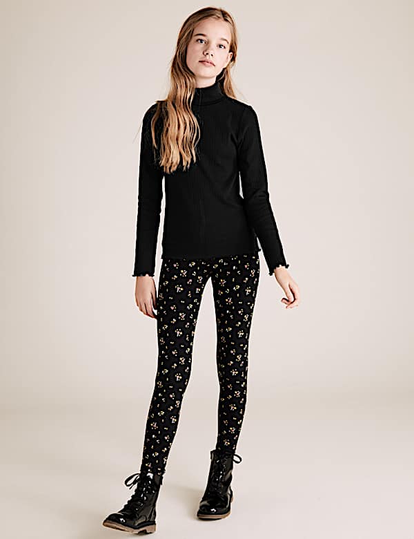 Cotton Roll Neck Top (6-16 Yrs)