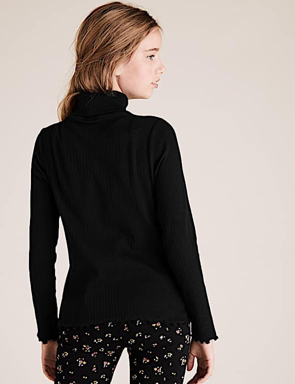 Cotton Roll Neck Top (6-16 Yrs)