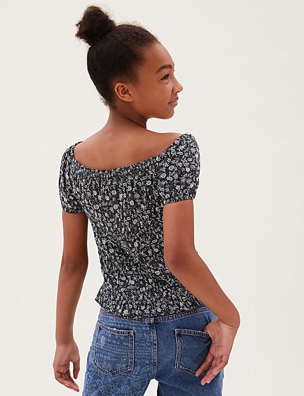 Floral Shirred Top (6-16 Yrs)