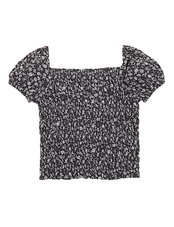 Floral Shirred Top (6-16 Yrs)