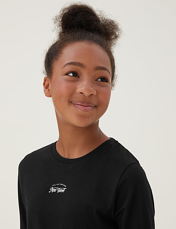 5pk Pure Cotton Patterned Tops (6-16 Yrs)
