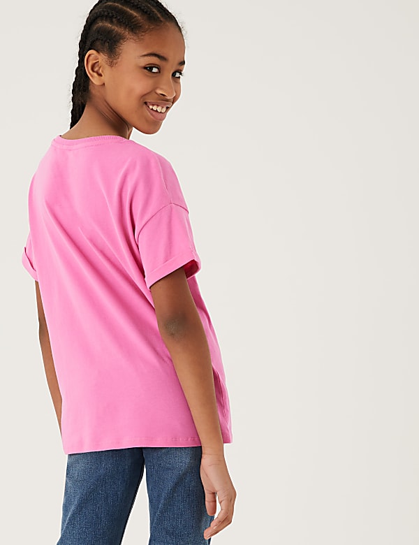 Pure Cotton Butterfly Sequin T-Shirt (6-16 Yrs)