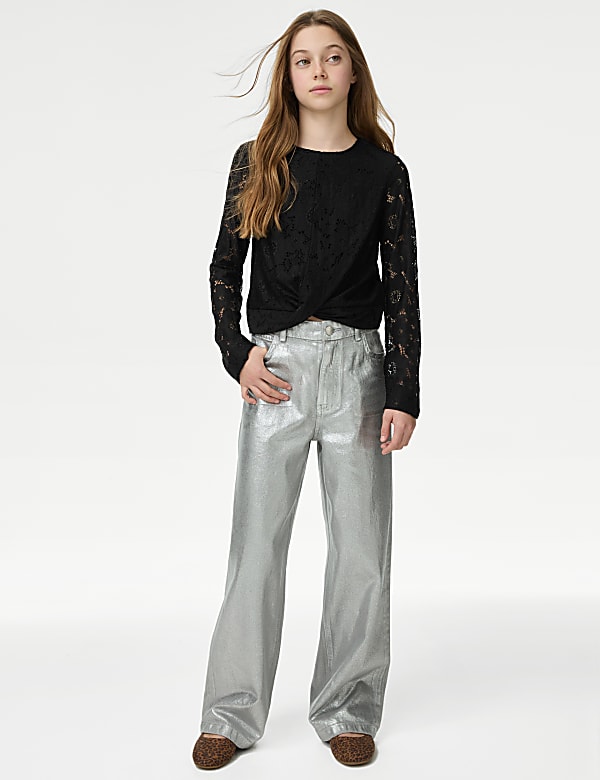 Twist Front Lace Top (6-16 Yrs)