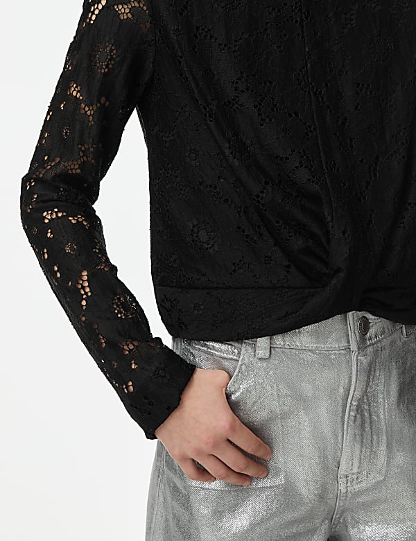 Twist Front Lace Top (6-16 Yrs)