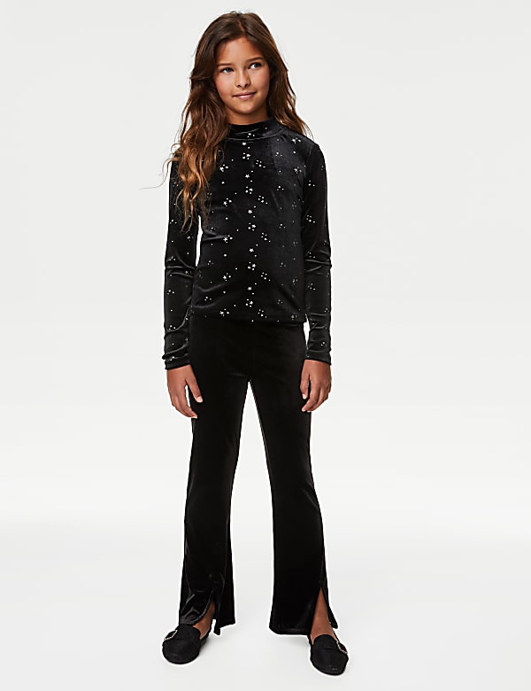 Velvet Glitter Stars Top (6-16 Yrs)