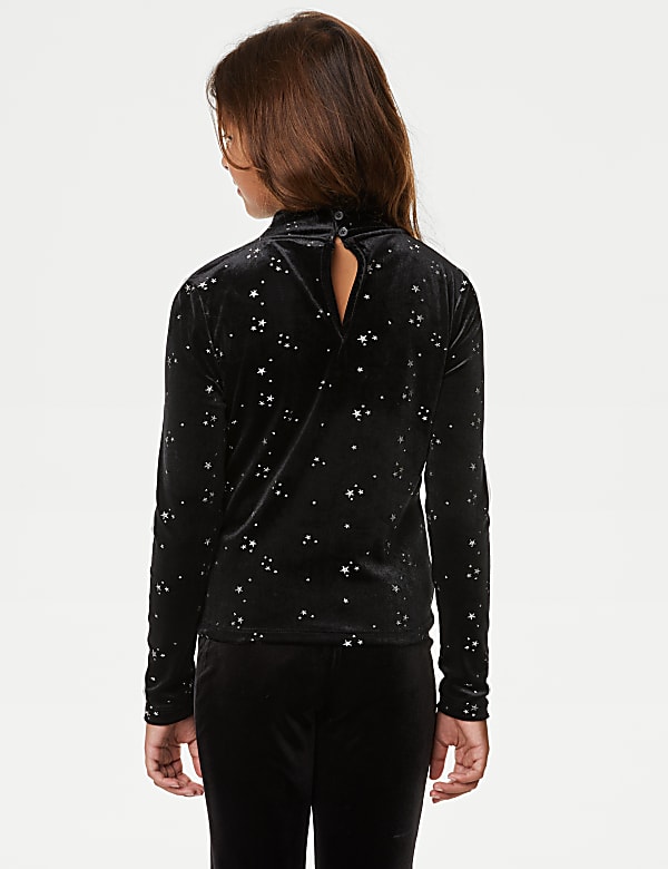 Velvet Glitter Stars Top (6-16 Yrs)