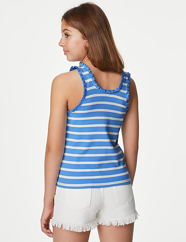 Cotton Rich Striped Vest