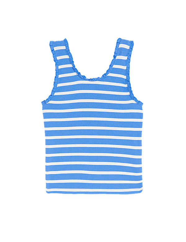 Cotton Rich Striped Vest