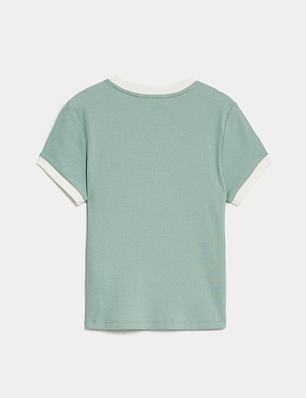 Cotton Rich Ribbed Slogan T-Shirt (6-16 Yrs)