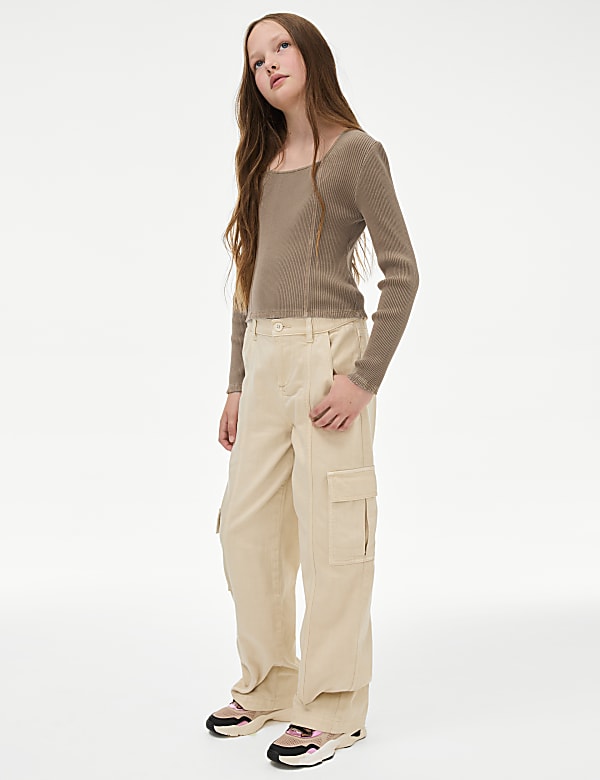 Cotton Rich Ribbed Top (6-16 Yrs)