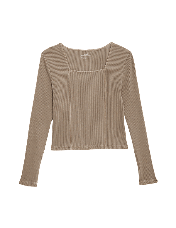 Cotton Rich Ribbed Top (6-16 Yrs)