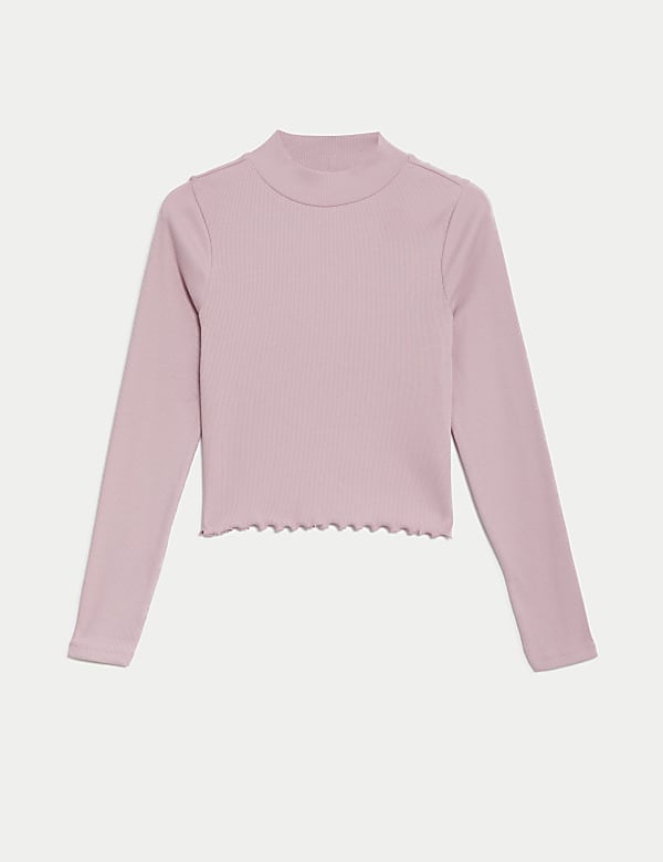 Cotton Rich Ribbed Top (6-16 Yrs) - GR