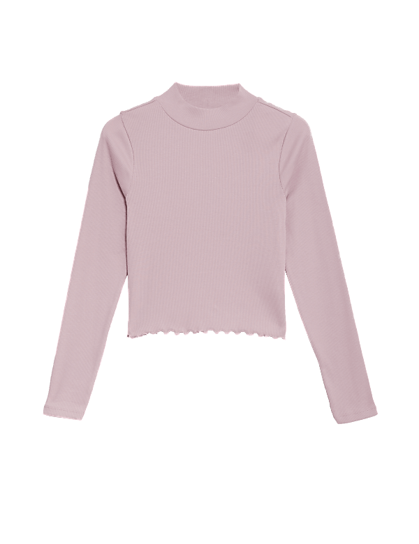 Cotton Rich Ribbed Top (6-16 Yrs)