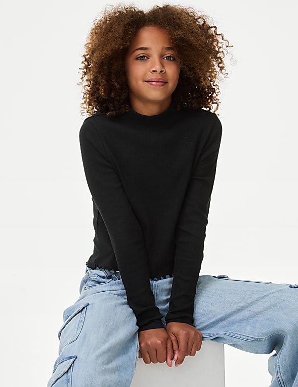 Cotton Rich Ribbed Top (6-16 Yrs) - FI