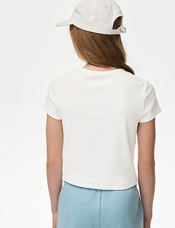 Geripptes T-Shirt mit hohem Baumwollanteil (2–16 J.) - DE