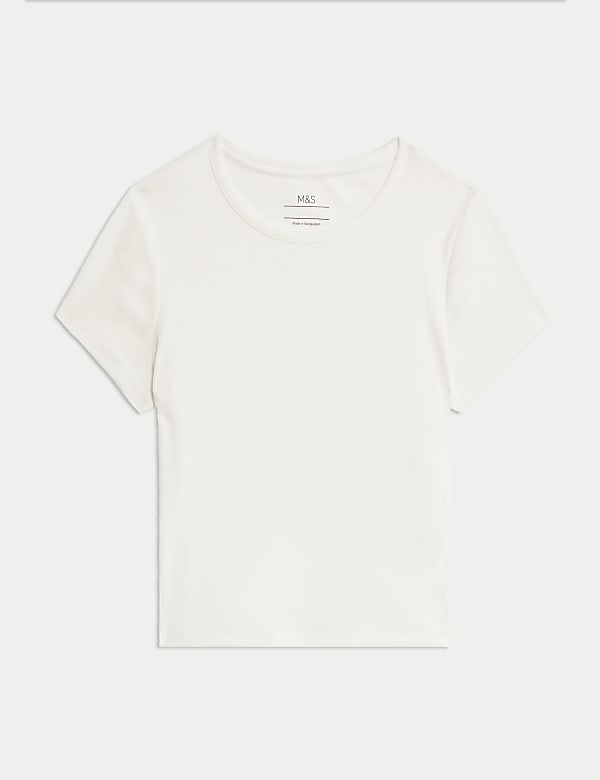 Geripptes T-Shirt mit hohem Baumwollanteil (2–16 J.) - DE