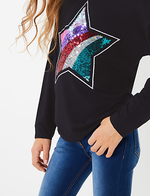 Sequin Star Top (3-16 Years)