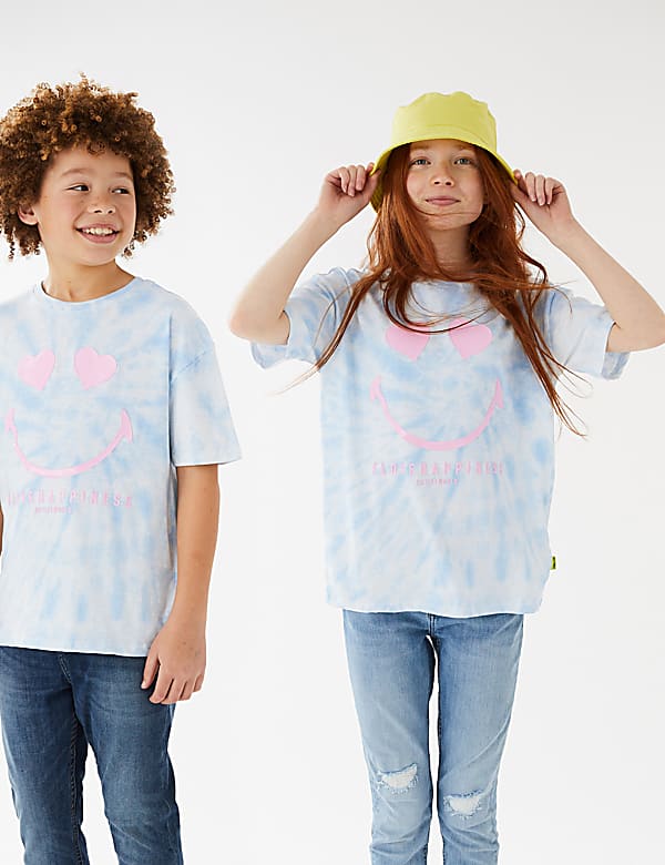 SmileyWorld&reg; Cotton Rich Tie Dye T-Shirt (6-16 Yrs)