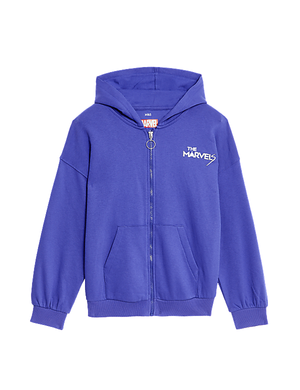 Cotton Rich Marvel™ Print Zip Hoodie (6-16 Yrs)