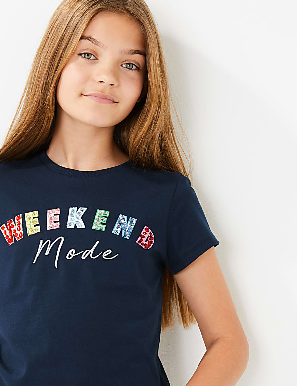 Cotton Weekend Slogan T-Shirt (6-16 Yrs)