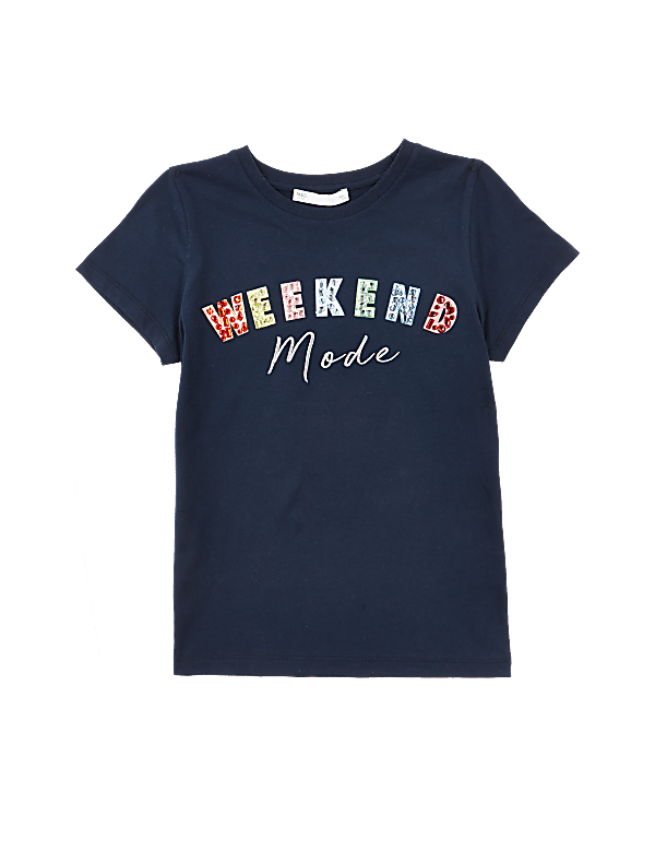 Cotton Weekend Slogan T-Shirt (6-16 Yrs)