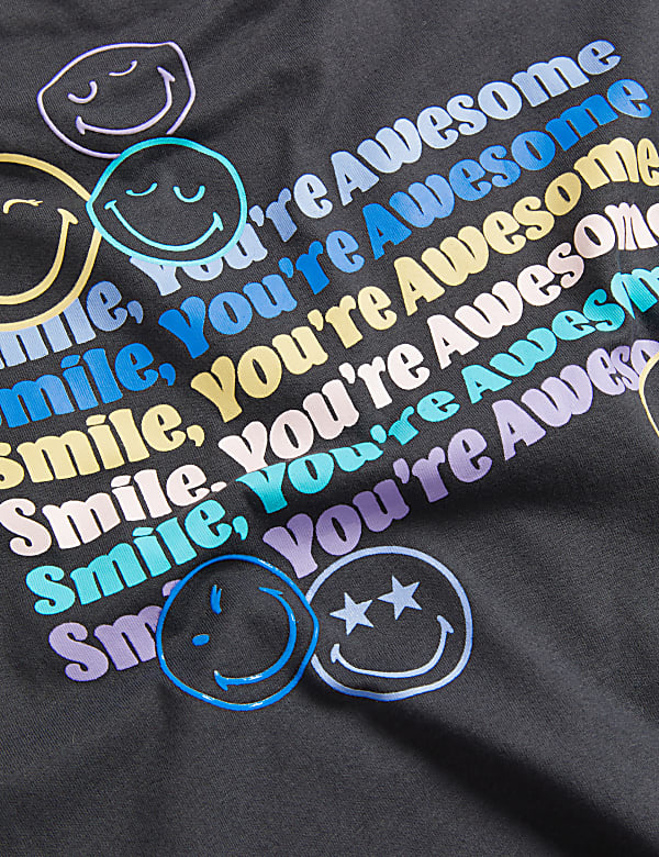 Pure Cotton SmileyWorld® Slogan T-Shirt
