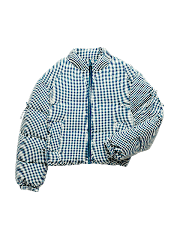 Stormwear&trade; Gingham Puffer Jacket (6-16 Yrs)