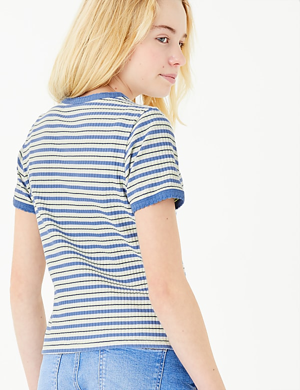 Cotton Rich Striped T-Shirt (6-16 Yrs)