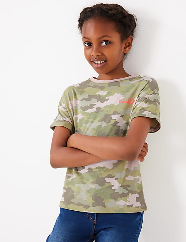 Pure Cotton Camouflage T-Shirt (3-16 Years)