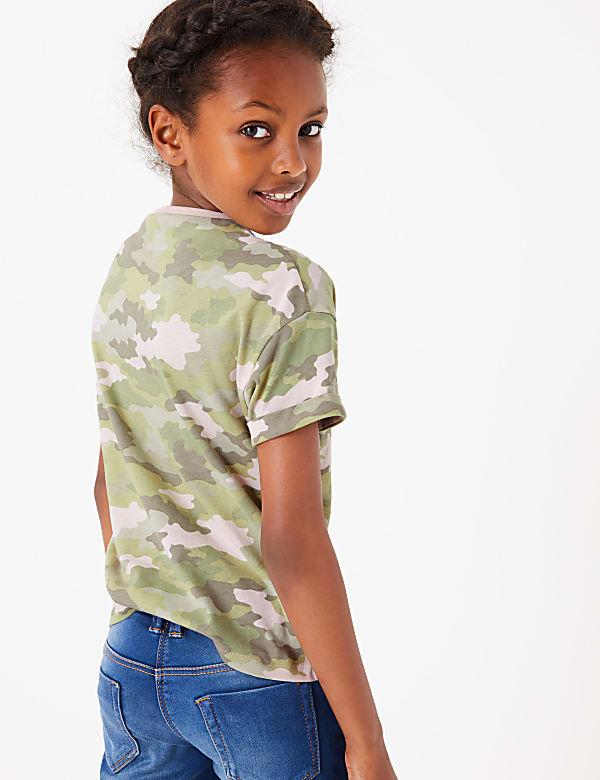 Pure Cotton Camouflage T-Shirt (3-16 Years)