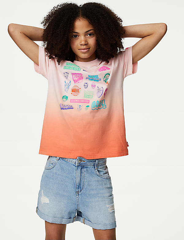 Pure Cotton Marvel™ Print T-Shirt (6-16 Yrs) - MY