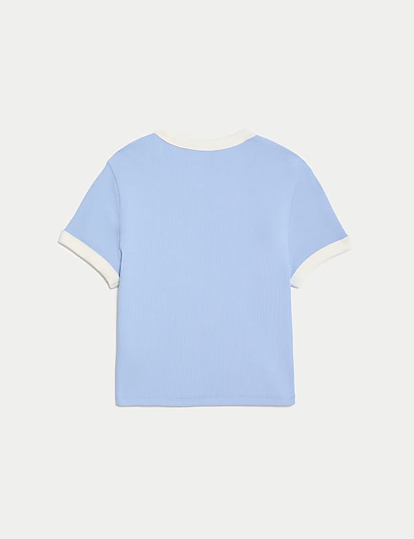 Cotton Rich Shell Print Ribbed T-Shirt (6-16 Yrs)