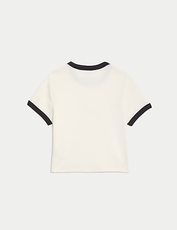 Cotton Rich Shell Print Ribbed T-Shirt (6-16 Yrs)