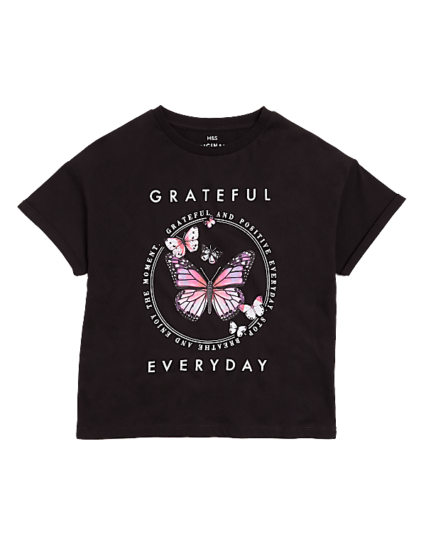 Pure Cotton Butterfly T-Shirt (6-16 Yrs)