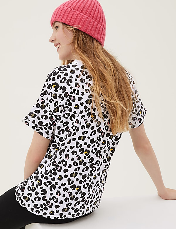 Cotton Rich Leopard Print T-Shirt (6-16 Yrs)
