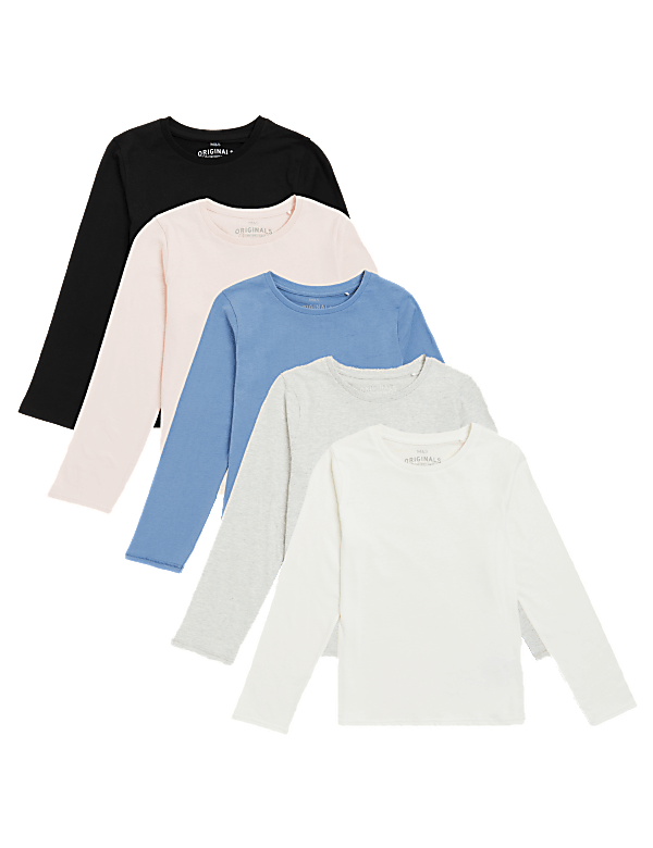 5pk Pure Cotton Plain Tops