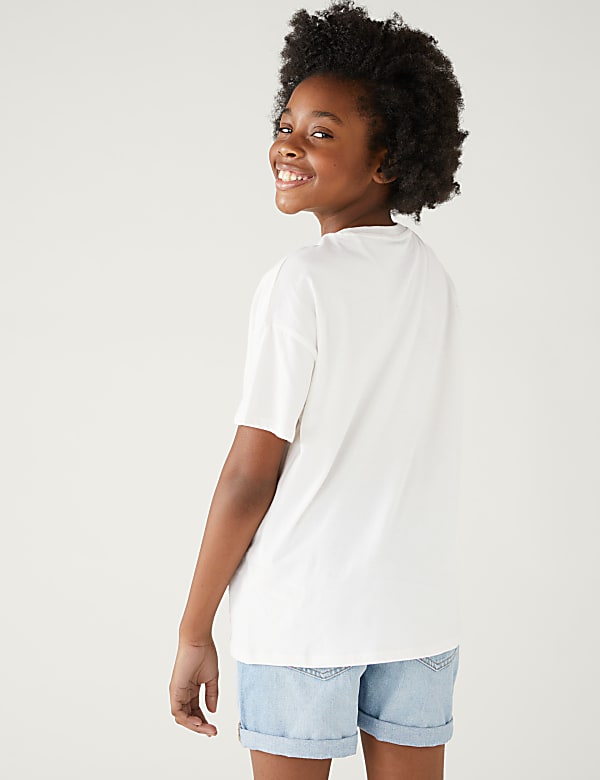 Pure Cotton Sequin Flamingo T-Shirt
