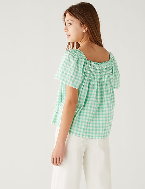 Cotton Rich Checked Blouse